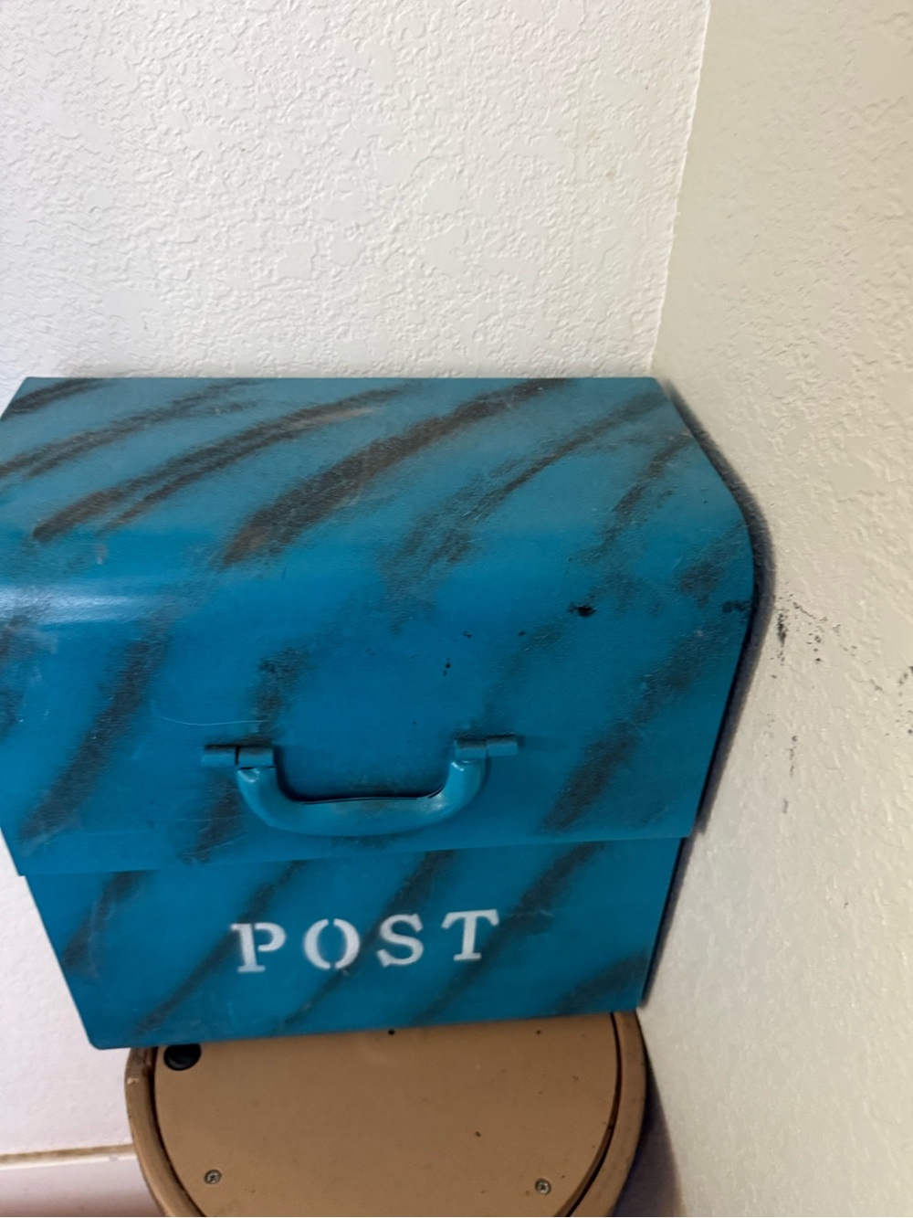 Teal Aluminum Wall-Mounted Mailbox - Teal - Picture 2 of 5